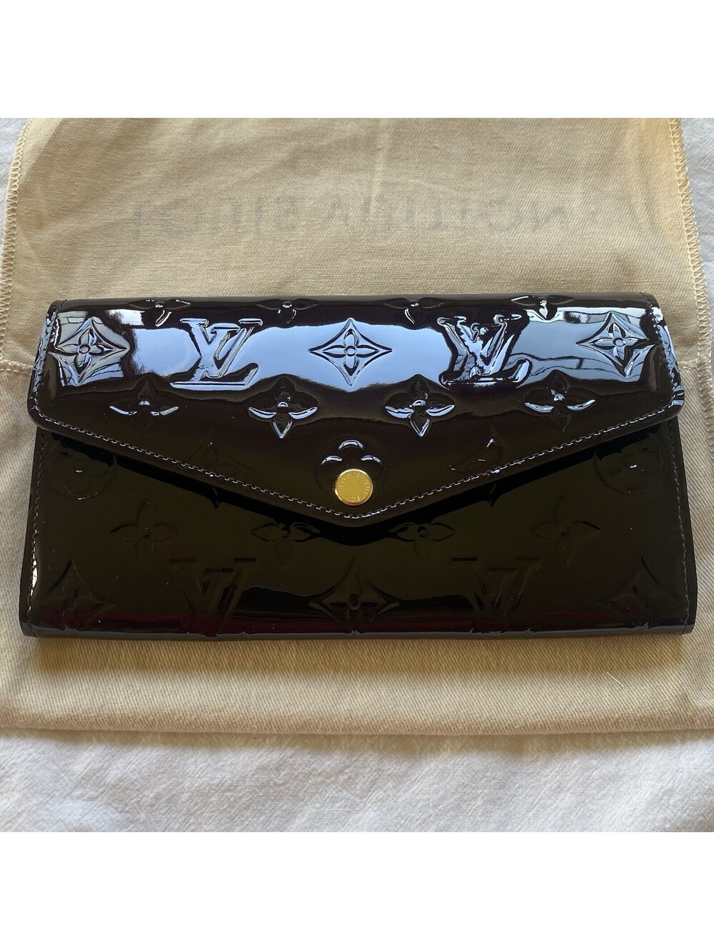 Louis Vuitton Sarah Wallet Amarante Monogram Near Mint